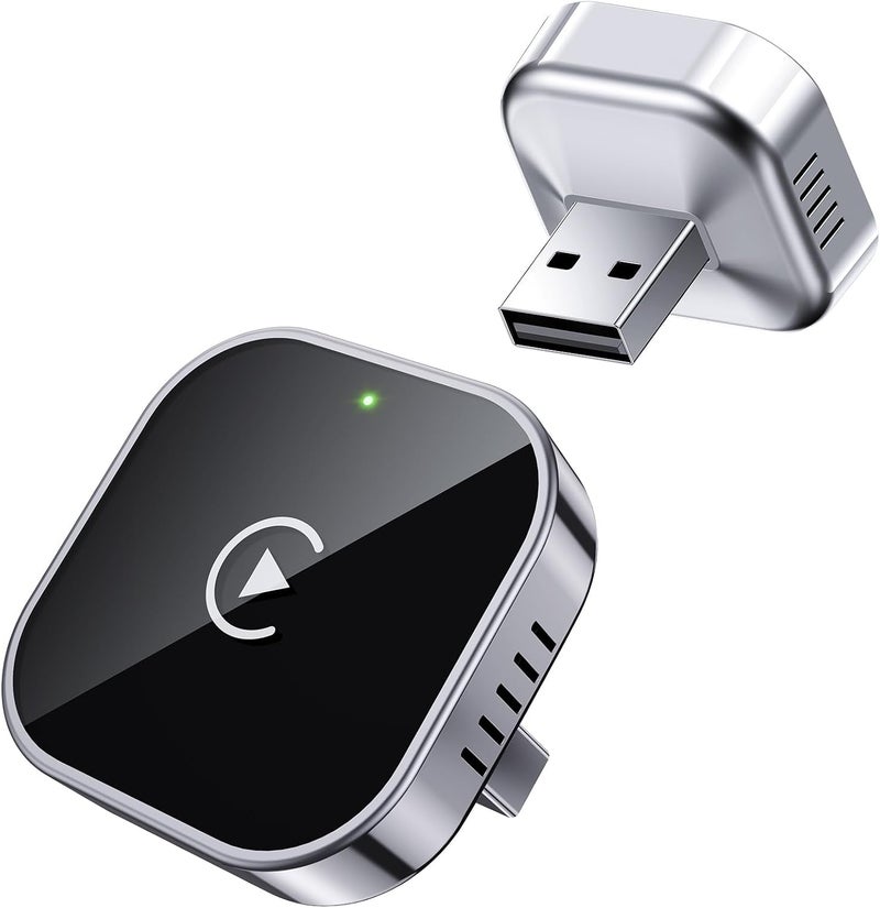 Teeran Wireless CarPlay Adapter 2025 Upgrade Wired CarPlay to Wireless, Mini Cube Design for Cars with Built-in Wired Apple CarPlay Plug and Play Easy Use Fast Stable Connection Car Play for iPhone - Image 1